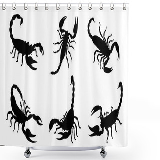 Personality  Scorpion Silhouettes Shower Curtains