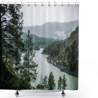 Personality  Mountain River Shower Curtains