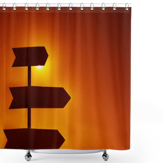 Personality  Blank Road Signs On Sky Background Shower Curtains