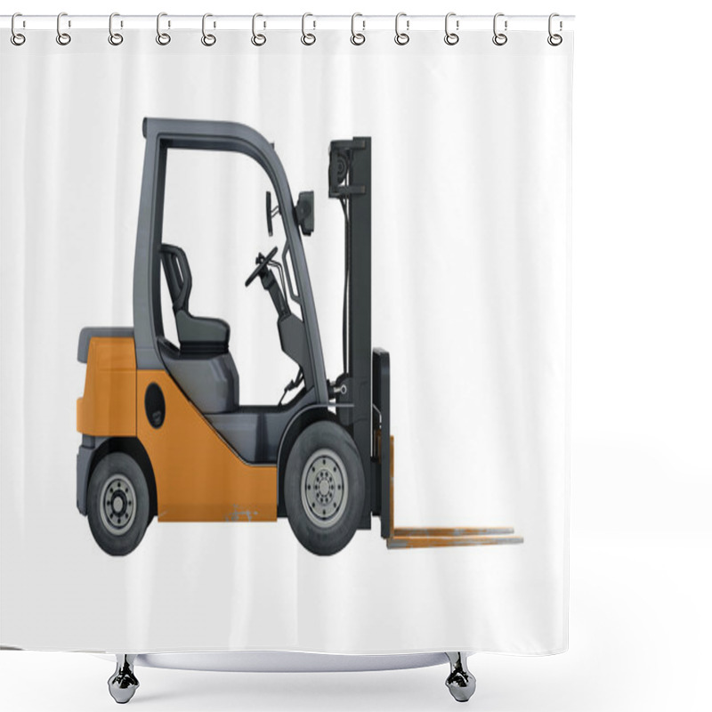 Personality  Forklift Loader Close-up Shower Curtains