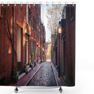 Personality  Acorn Street - Boston, Massachusetts, USA Shower Curtains