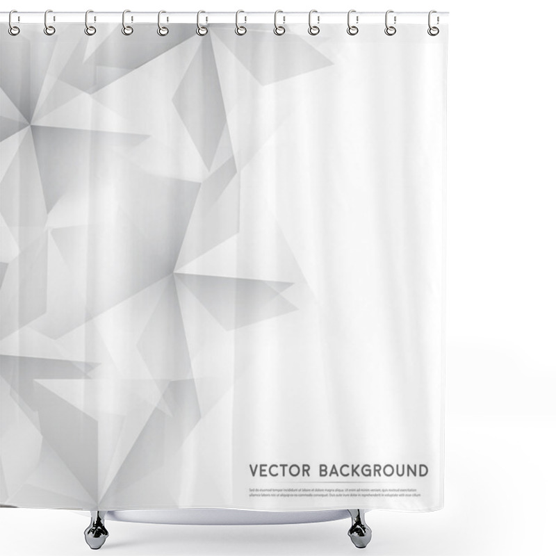 Personality  Vector Abstract geometric shape from gray cubes. shower curtains