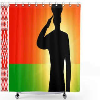 Personality  The Belarusian Flag Shower Curtains