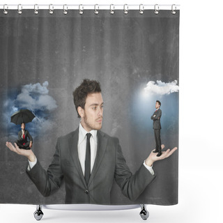 Personality  Be Positive Or Negative Shower Curtains