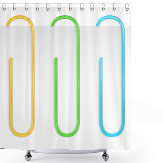 Personality  Paper Clip Shower Curtains