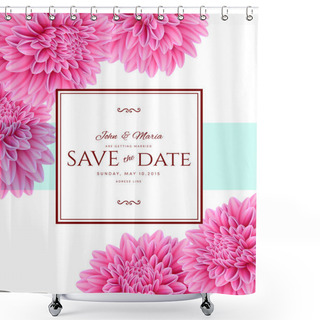 Personality  Template Card Save The Date Shower Curtains