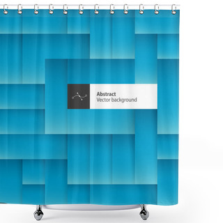Personality  Blue Abstract Squares Background  Shower Curtains