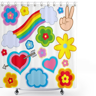 Personality  Hippie Decorations Shower Curtains