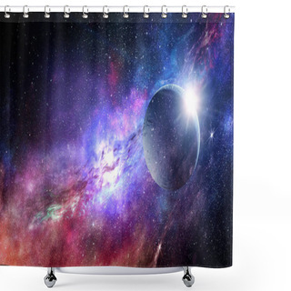 Personality  Space Planets And Nebula Shower Curtains