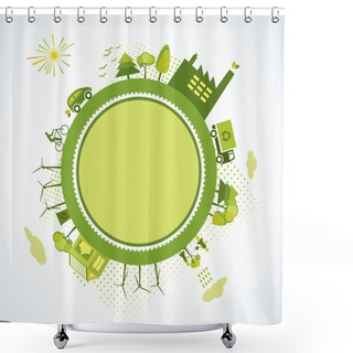Personality  Green World Concept Shower Curtains