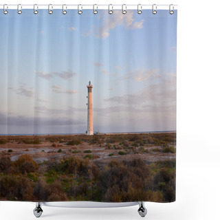 Personality  Old Lighthouse Near The Sea Shower Curtains