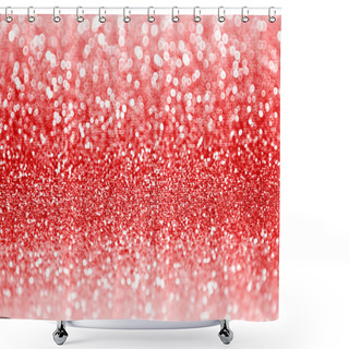 Personality  Red Glitter Sparkle Christmas Party Background Shower Curtains