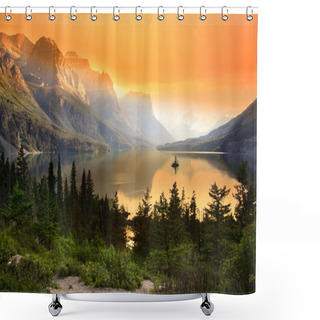 Personality  Saint Mary Lake Shower Curtains