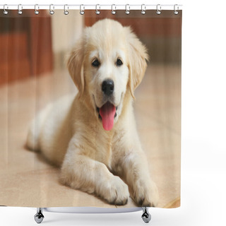 Personality  Golden Labrador Retriever Puppy Shower Curtains