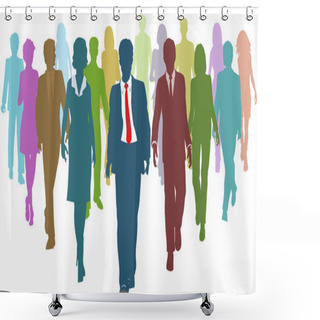 Personality  Business Diverse Human Resources Team Leader Shower Curtains