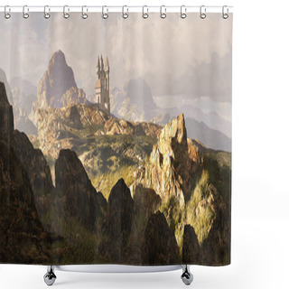 Personality  Scottish Highlands Landscape Shower Curtains