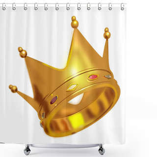 Personality  Golden King Crown Shower Curtains
