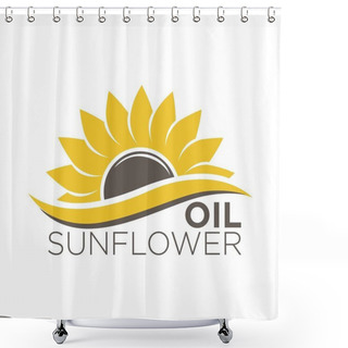 Personality  Organic Sunflower Oil Logotype Shower Curtains