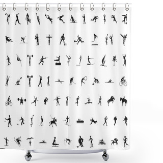 Personality  Sport Silhouettes Shower Curtains
