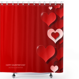 Personality  Modern Valentines Day Background Shower Curtains