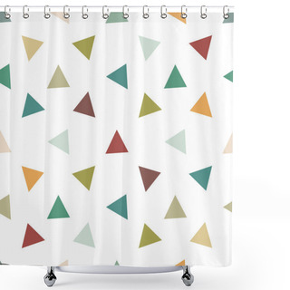 Personality  Triangular Background. Seamless Geometric Pattern. Seamless Abstract Triangle Geometrical Background. Infinity Geometric Pattern. Vector Illustration. Shower Curtains