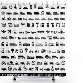 Personality  120 Transport Icon Shower Curtains
