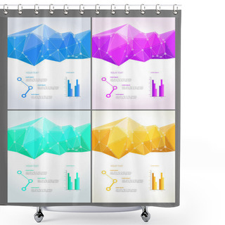 Personality  Abstract Modern Bright Multicolored Rectangles Flyers Shower Curtains