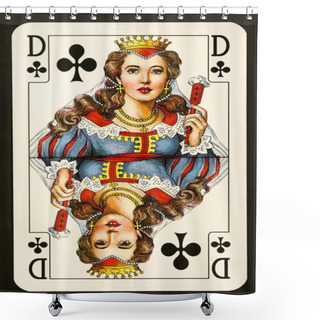 Personality  Playing Card Queen Shower Curtains