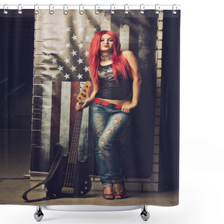 Personality  Rock And Roll Star Shower Curtains