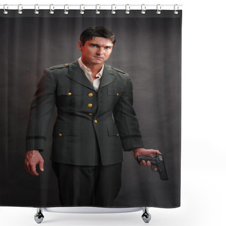 Personality  The Handsome Army General Shower Curtains