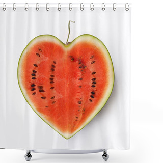 Personality  Heart-shaped Water-melon Shower Curtains
