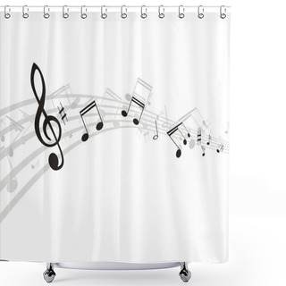 Personality  Musical Notes Background Shower Curtains
