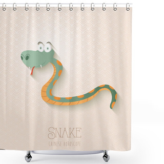 Personality  Chinese Zodiac Set Year Of The Snake Shower Curtains