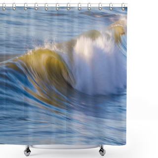 Personality  Waves On The Ocean Captured With A Slow Shutter Shower Curtains