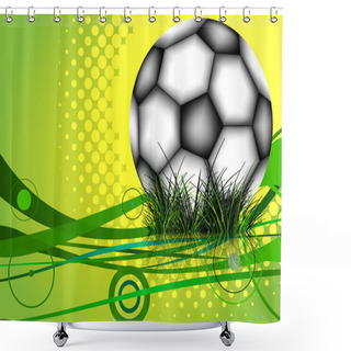 Personality  Soccer Ball Background Shower Curtains