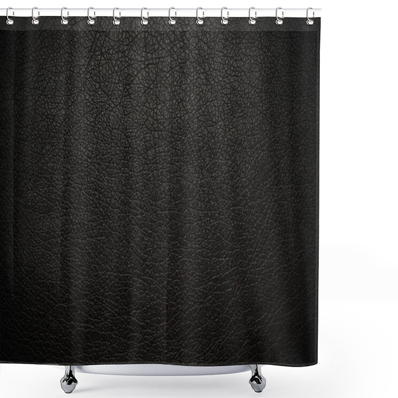 Personality  Black Leather Background Shower Curtains