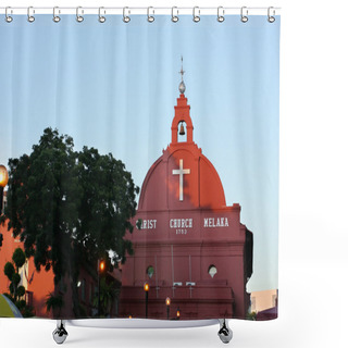 Personality  Malacca Heritage Building Shower Curtains