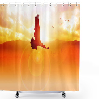 Personality  Freedom On Sky Shower Curtains