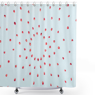 Personality  Pomegranate Seeds In Circles Shower Curtains