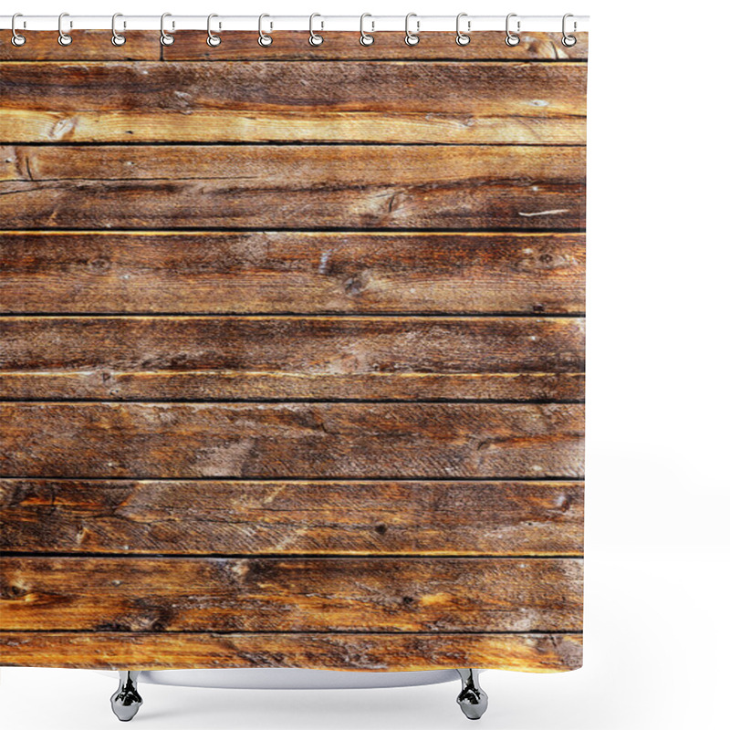 Personality  Grungy Weathered Wood Planks Shower Curtains
