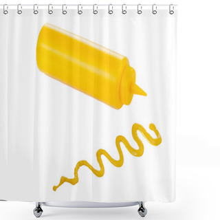 Personality  Mustard Bottle Lying Beside The Mustard Sauce Shower Curtains