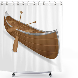 Personality  Canoe Vector Illustration Shower Curtains