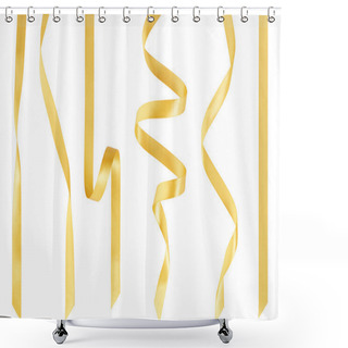 Personality  Gold Ribbon Collection Shower Curtains