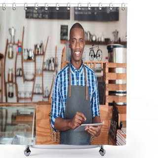 Personality   Young African Entrepreneur Shower Curtains