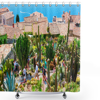 Personality  View From The Exotique Garden In Eze On Cote DAzur Shower Curtains