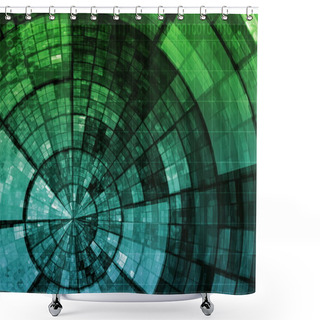 Personality  Business Technology Background Shower Curtains