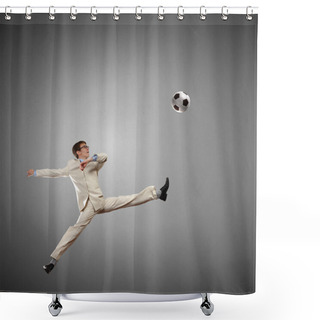 Personality  Football Fan Shower Curtains