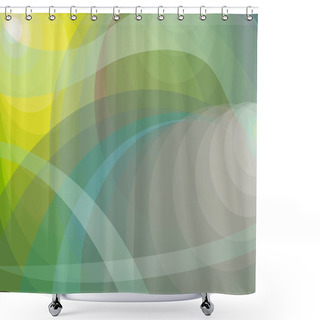 Personality  Shades Of Yellow Green And Grey Background Shower Curtains