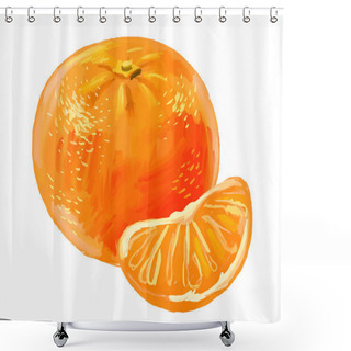 Personality  Picture Of Mandarin Shower Curtains