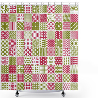 Personality  Set Of Endless Geometric Patterns Shower Curtains